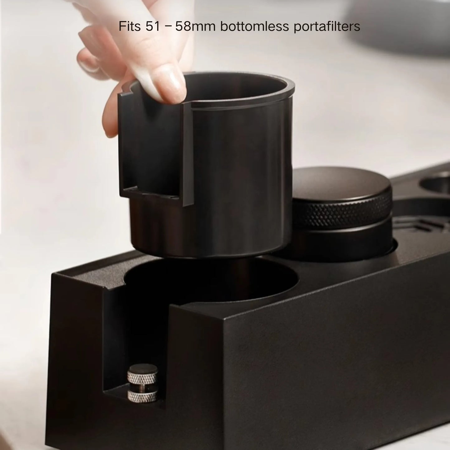 All-in-One Espresso Tamping Station with Storage Drawer