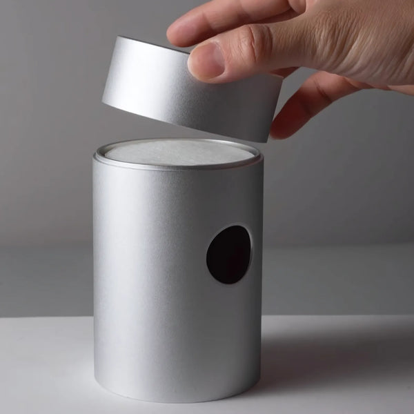 Round Coffee Filter Paper Stand - Aluminium Cylinder