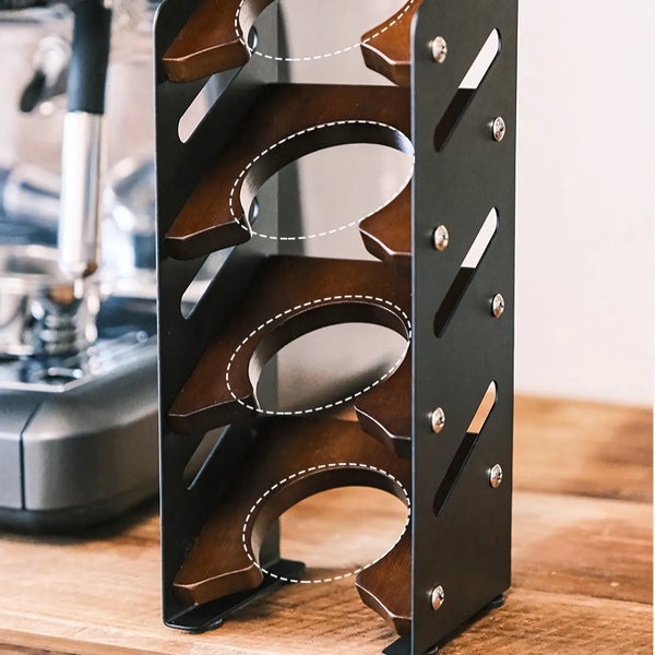 Walnut & Steel Portafilter Basket Holder