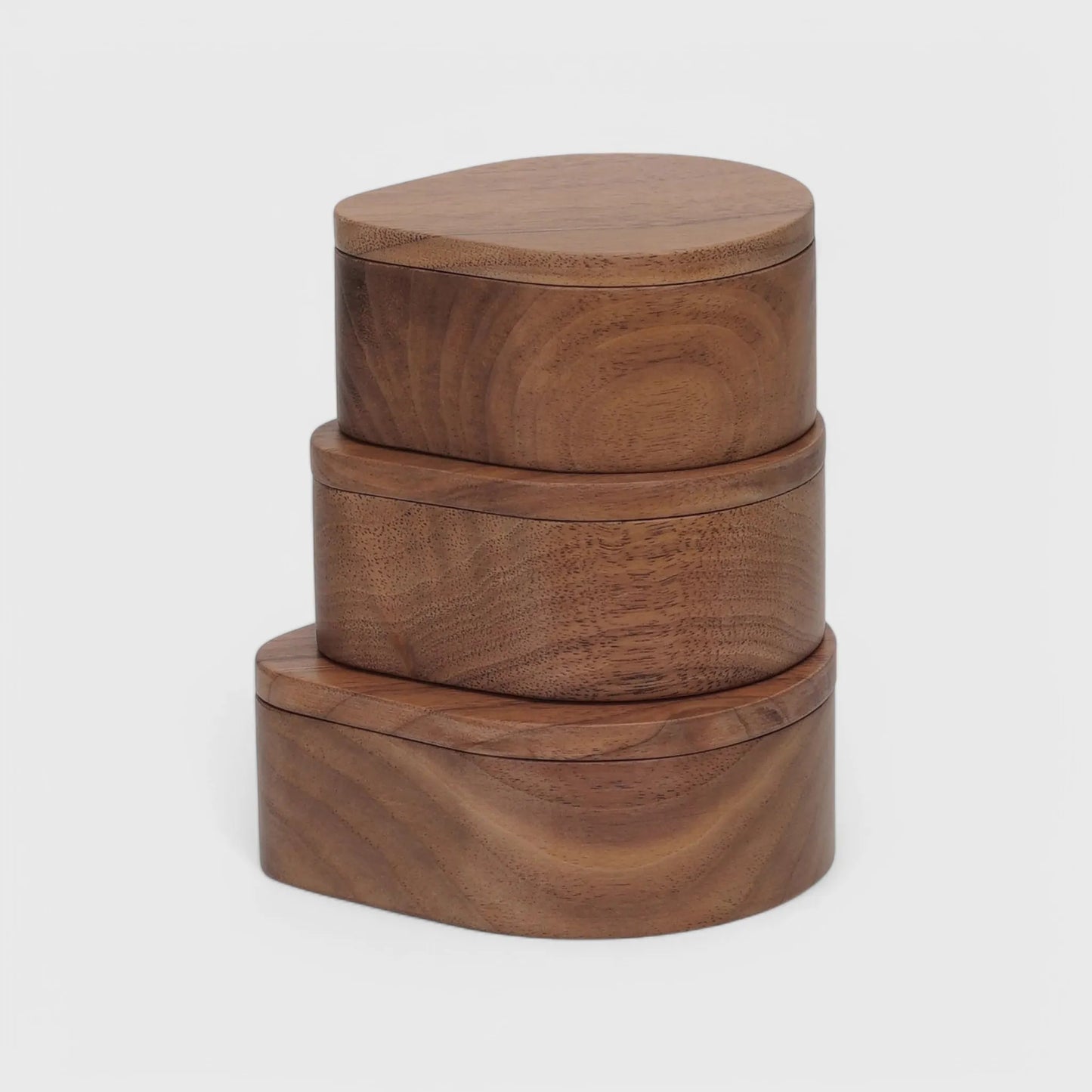 Round Wooden coffee Filter Paper Storage Box