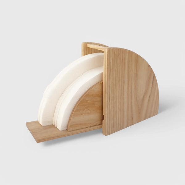 Wood Wedge Coffee Filter Paper Holder - V60 Filters