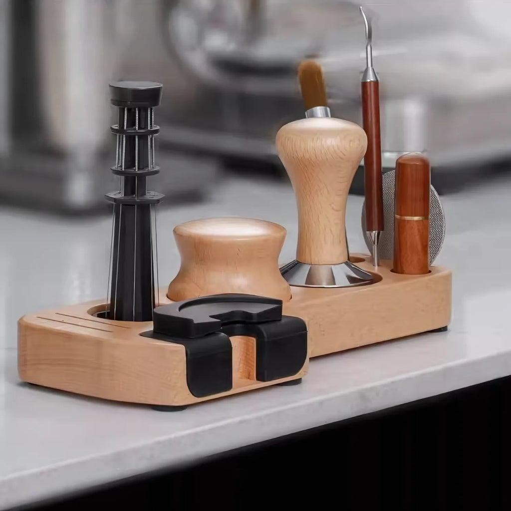Walnut Espresso Tamping Station