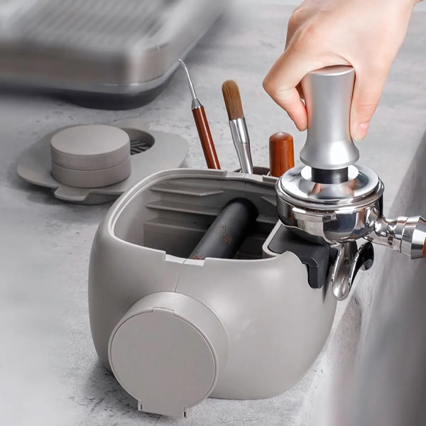 Barista Robot Espresso Tamping Station with Knock Box