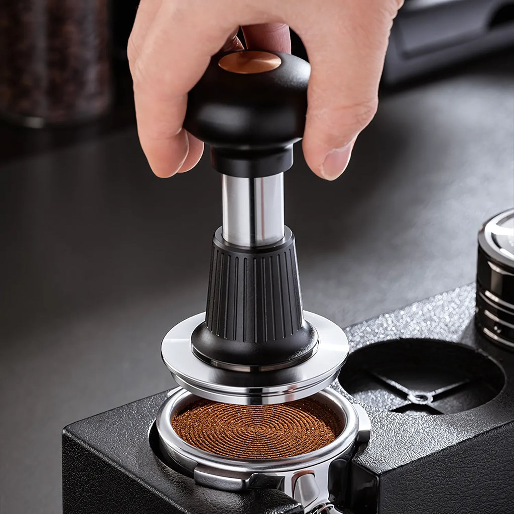 Espresso Tamper – Spring-Loaded Impact Tool with Threaded Base – AURA BREW