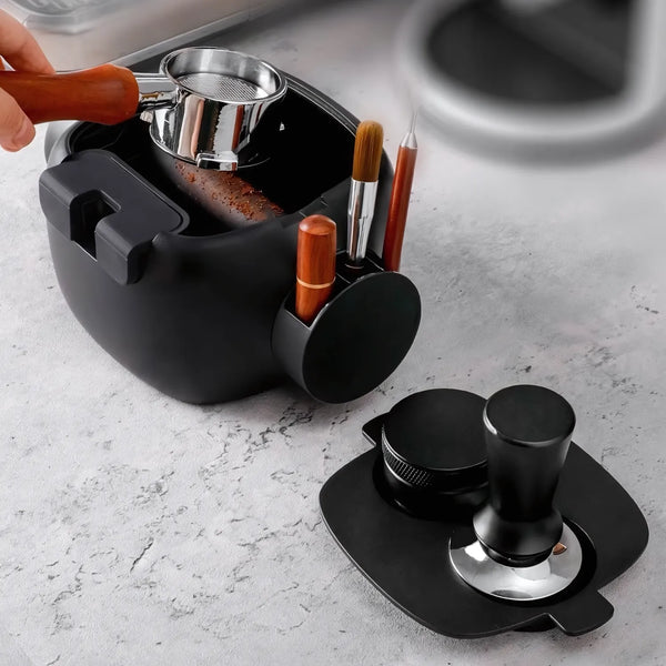 Barista Robot Espresso Tamping Station with Knock Box