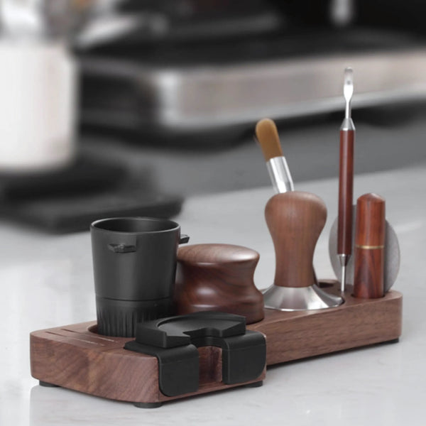 Walnut Espresso Tamping Station