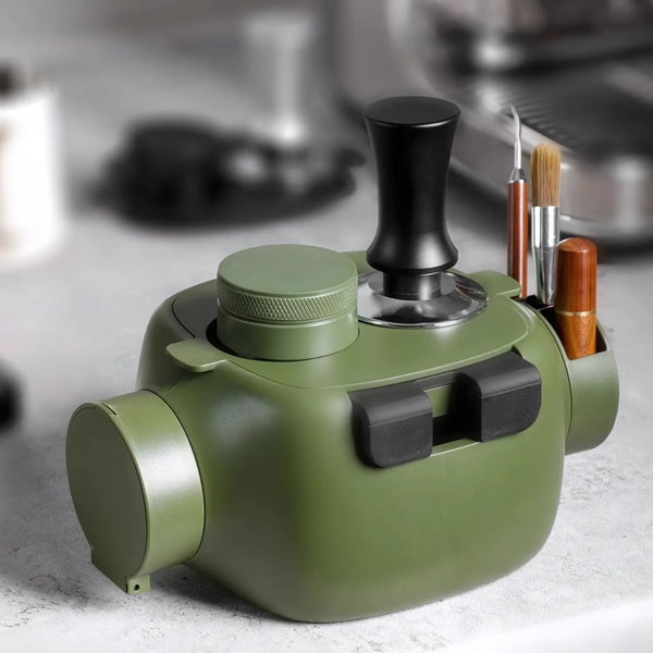 Barista Robot Espresso Tamping Station with Knock Box