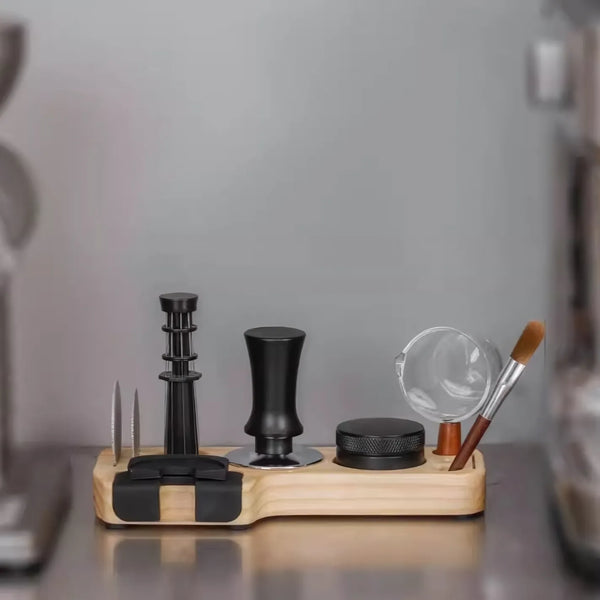 Walnut Espresso Tamping Station