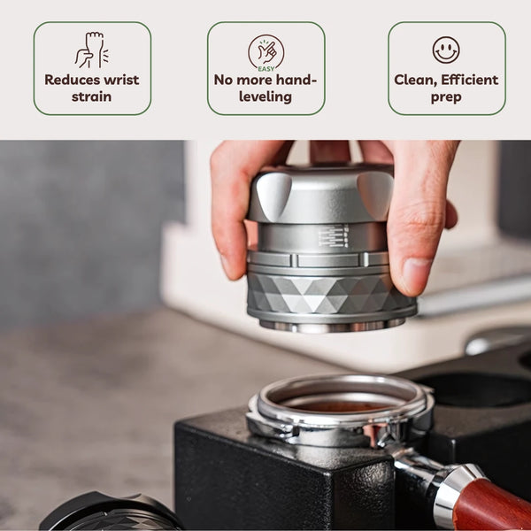 2-in-1 Espresso Tool for Even Tamping and Distribution