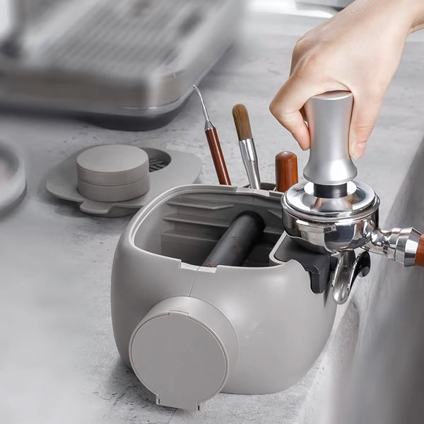 Barista Robot Espresso Tamping Station with Knock Box