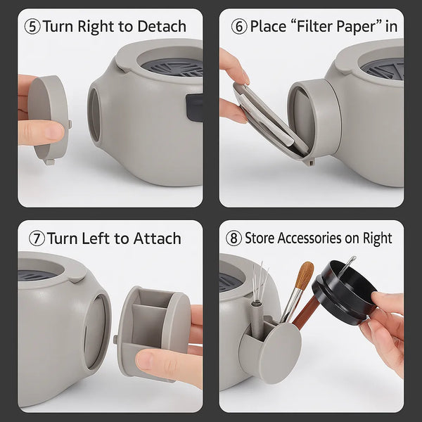Barista Robot Espresso Tamping Station with Knock Box