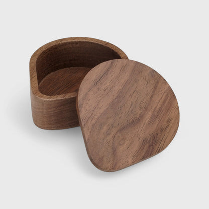 Round Wooden coffee Filter Paper Storage Box