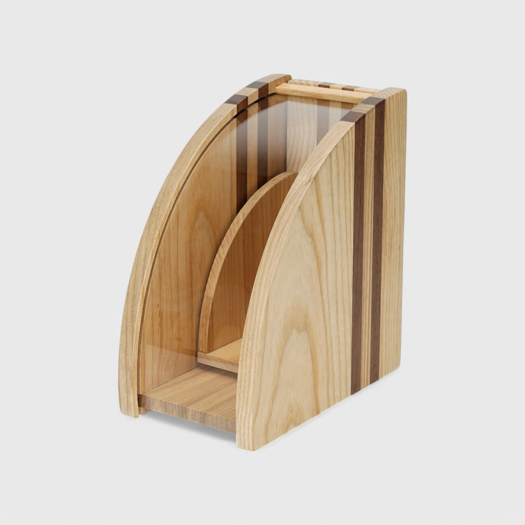 Wood Wedge Coffee Filter Paper Holder - V60 Filters