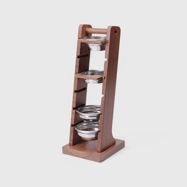 Solid Wood Coffee Basket Holder with 6 Compartments