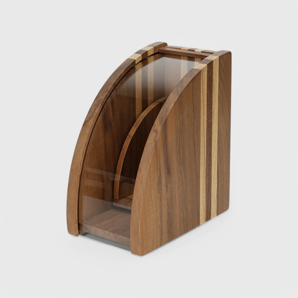 Wood Wedge Coffee Filter Paper Holder - V60 Filters