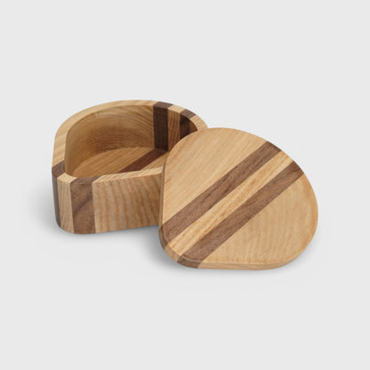 Round Wooden coffee Filter Paper Storage Box