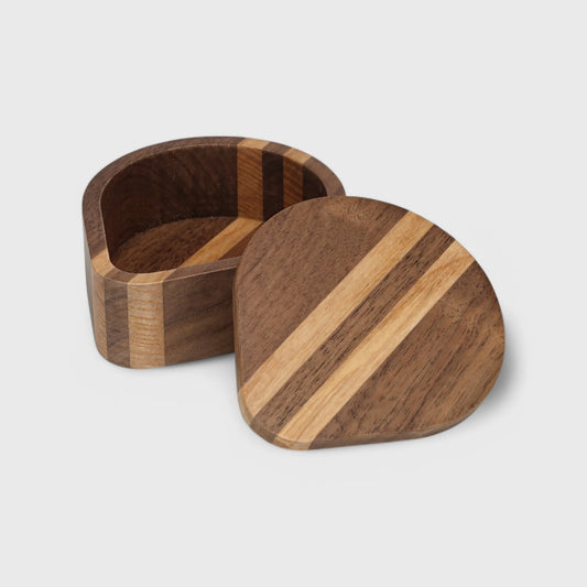 Round Wooden coffee Filter Paper Storage Box