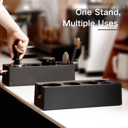 All-in-One Espresso Tamping Station with Storage Drawer