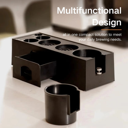 All-in-One Espresso Tamping Station with Storage Drawer