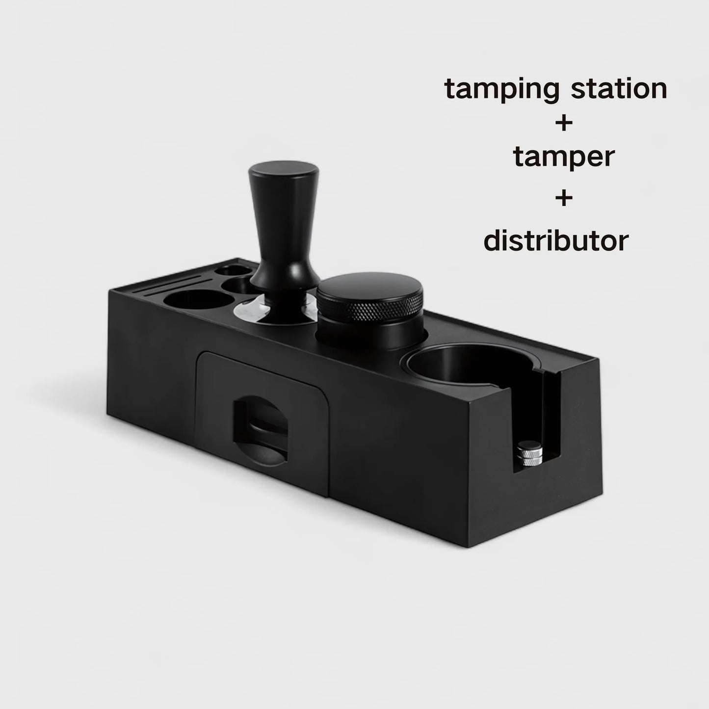 All-in-One Espresso Tamping Station with Storage Drawer