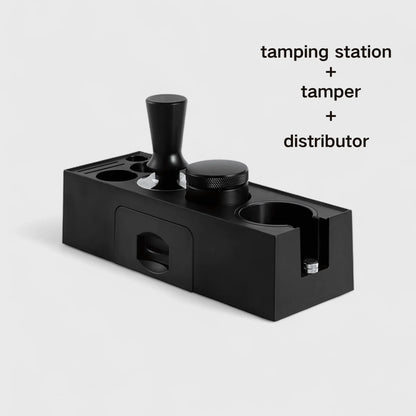 All-in-One Espresso Tamping Station with Storage Drawer