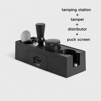 All-in-One Espresso Tamping Station with Storage Drawer