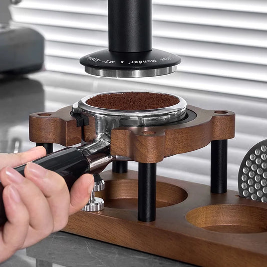 Bear-Shaped Wooden Espresso Tamping Base