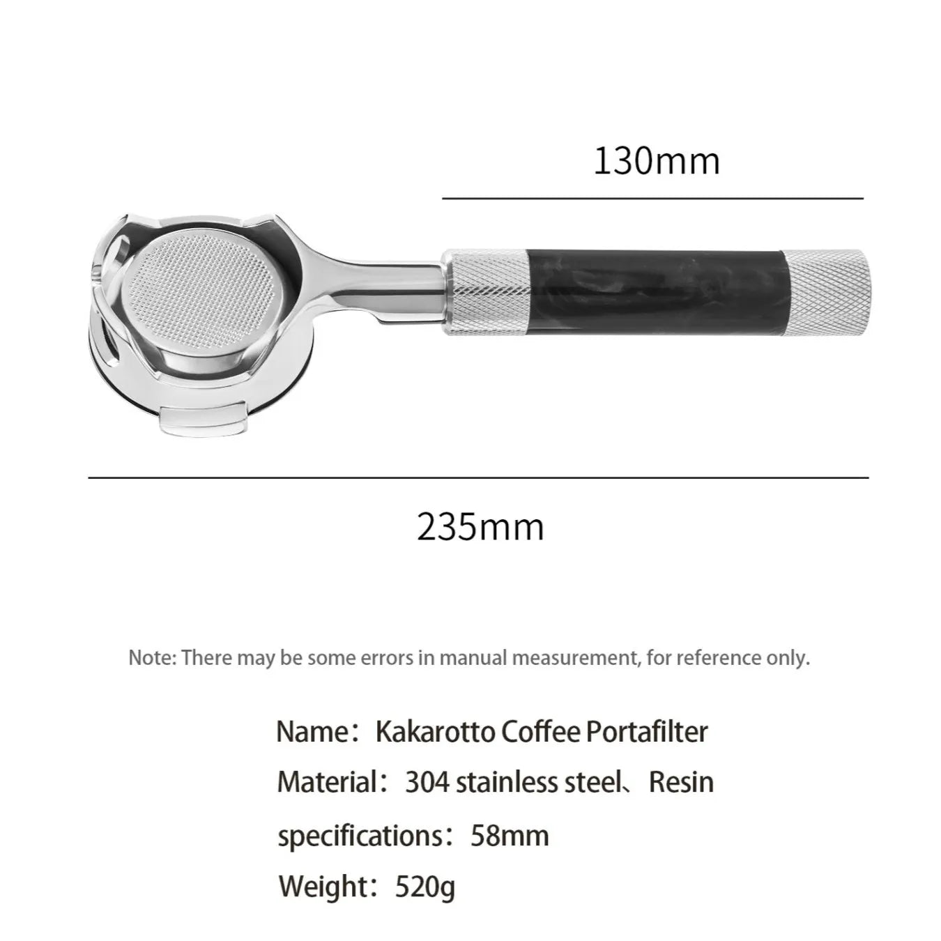 Bottomless Portafilter – 58mm Open-Style Handle