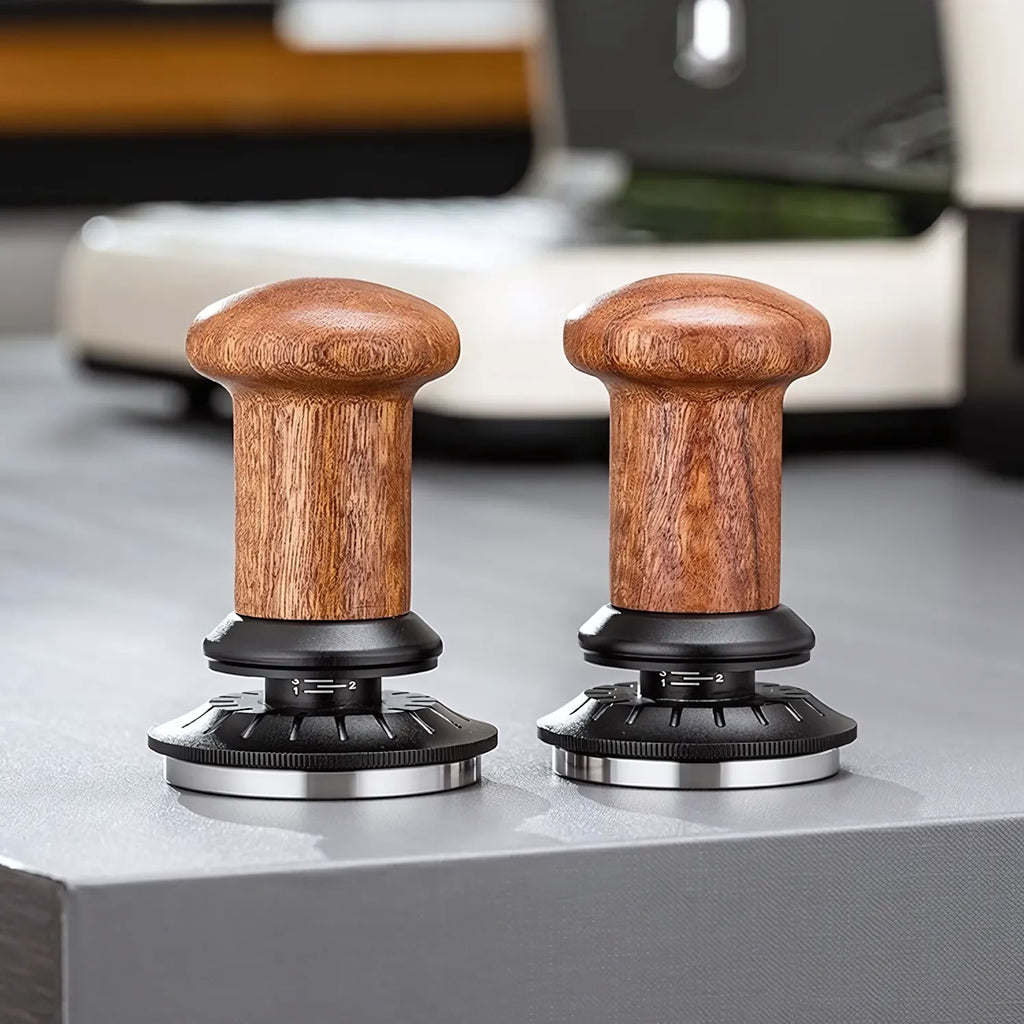 Calibrated Espresso Tamper with Adjustable Depth and 30lb Spring Pressure