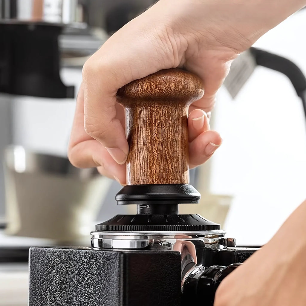 Calibrated Espresso Tamper with Adjustable Depth and 30lb Spring Pressure