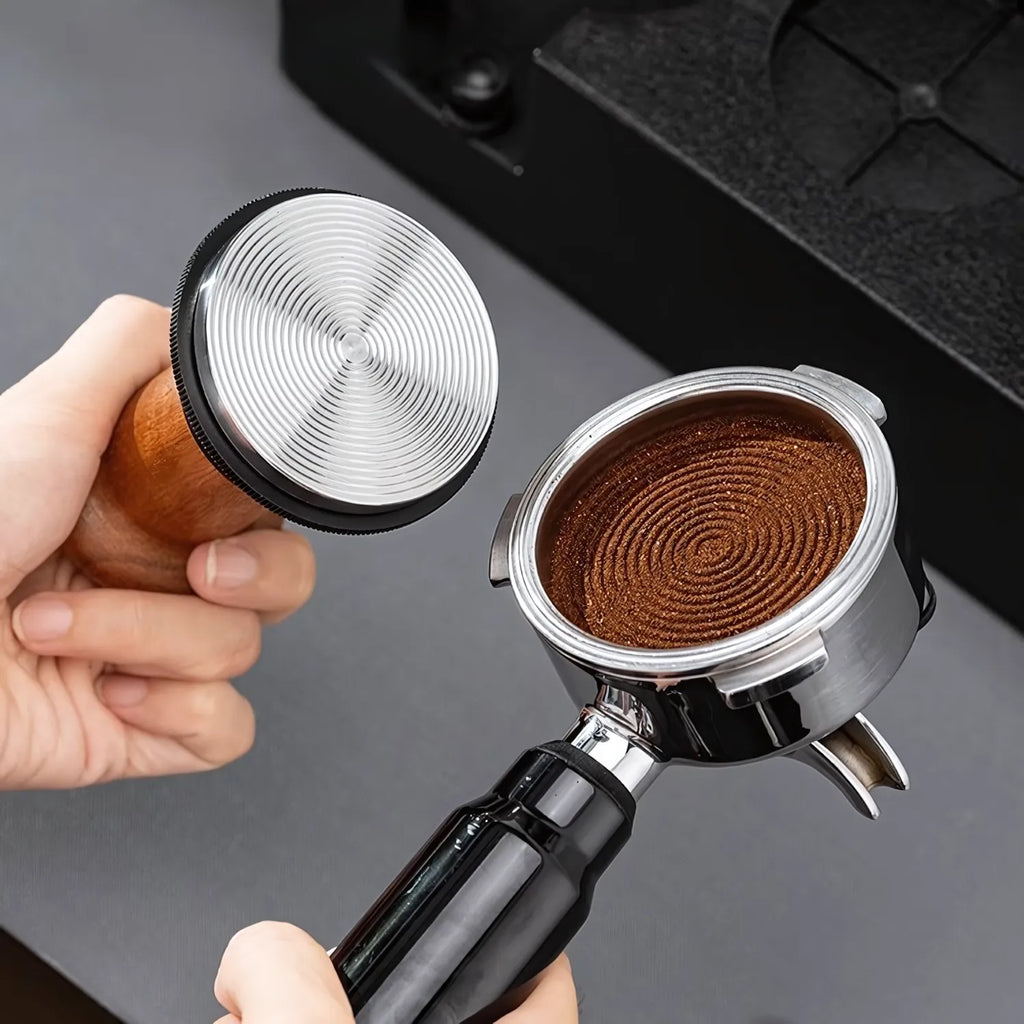 Calibrated Espresso Tamper with Adjustable Depth and 30lb Spring Pressure