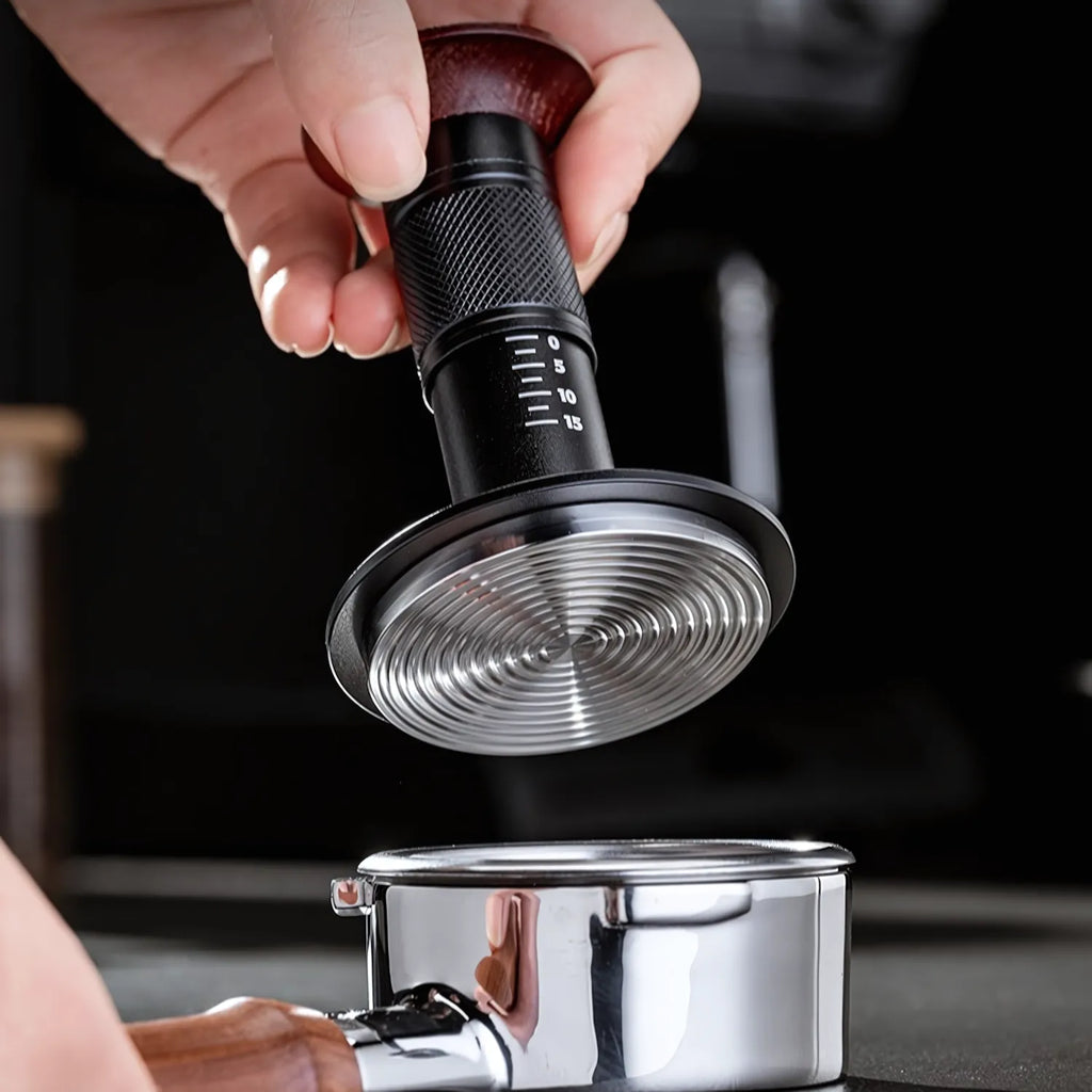 Calibrated Espresso Tamper with Wood Handle