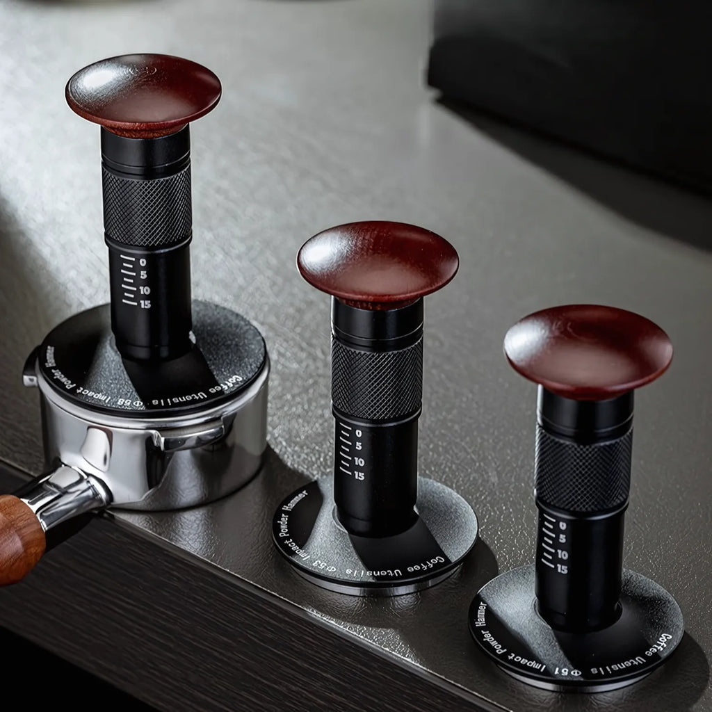 Calibrated Espresso Tamper with Wood Handle