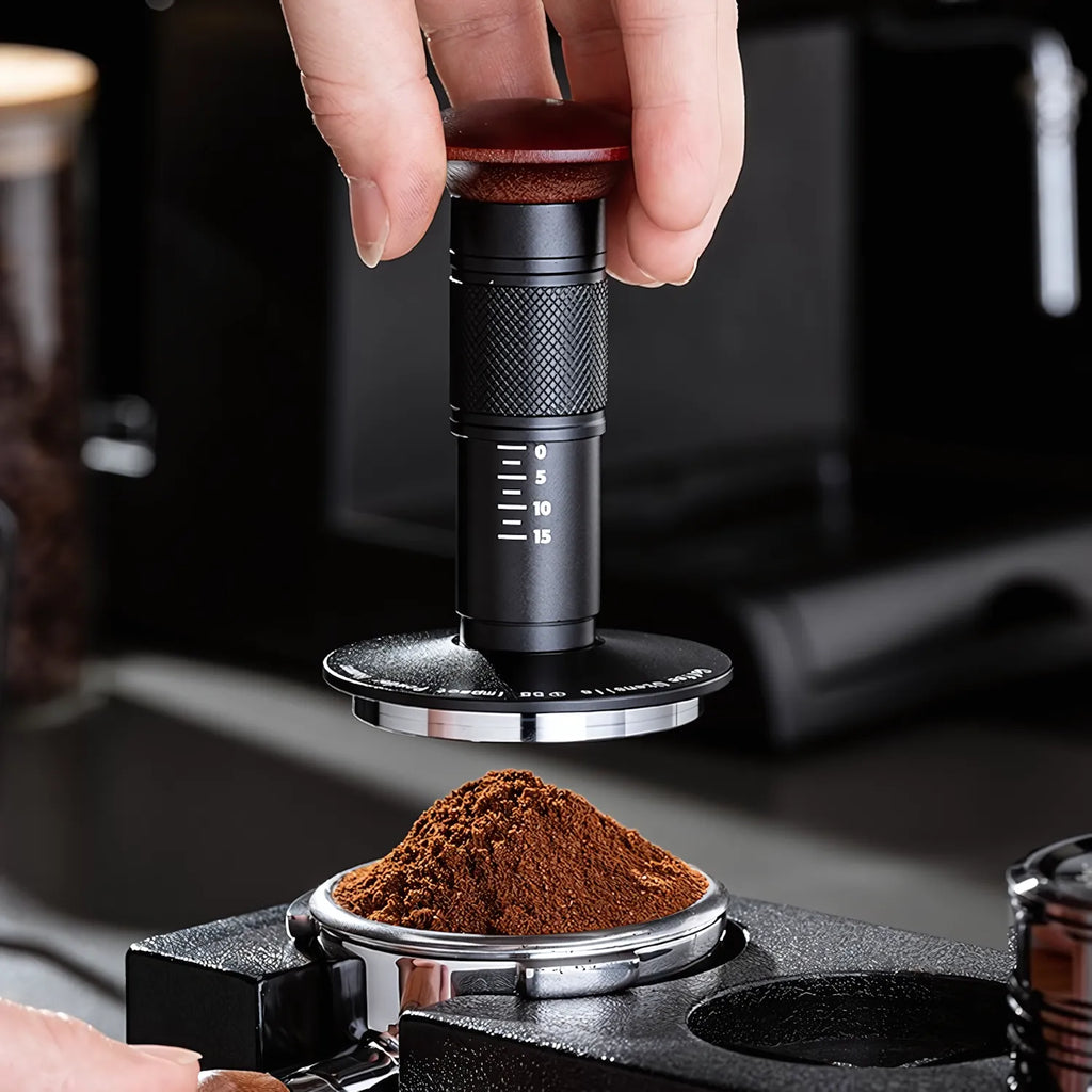Calibrated Espresso Tamper with Wood Handle