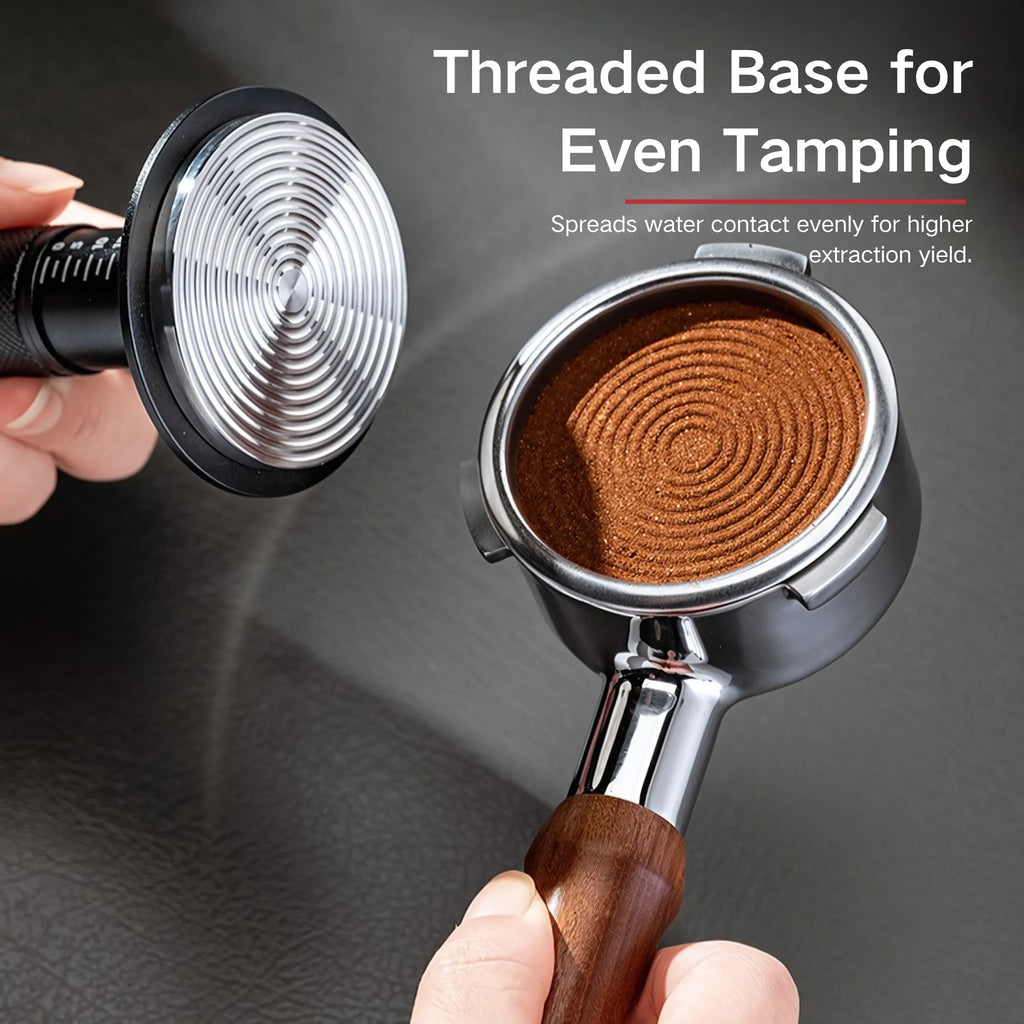 Calibrated Espresso Tamper with Wood Handle