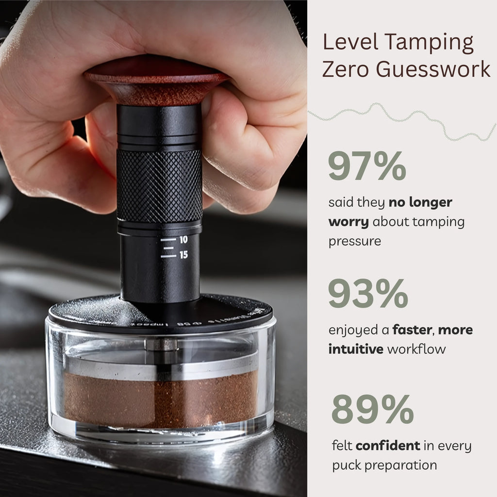 Calibrated Espresso Tamper with Wood Handle