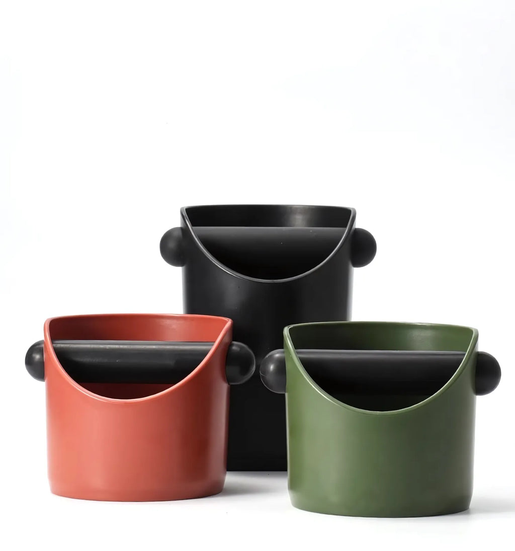 Knock Box Compact Compact Espresso Knock Box 0.45L – Anti-Slip ABS Coffee Grounds ...