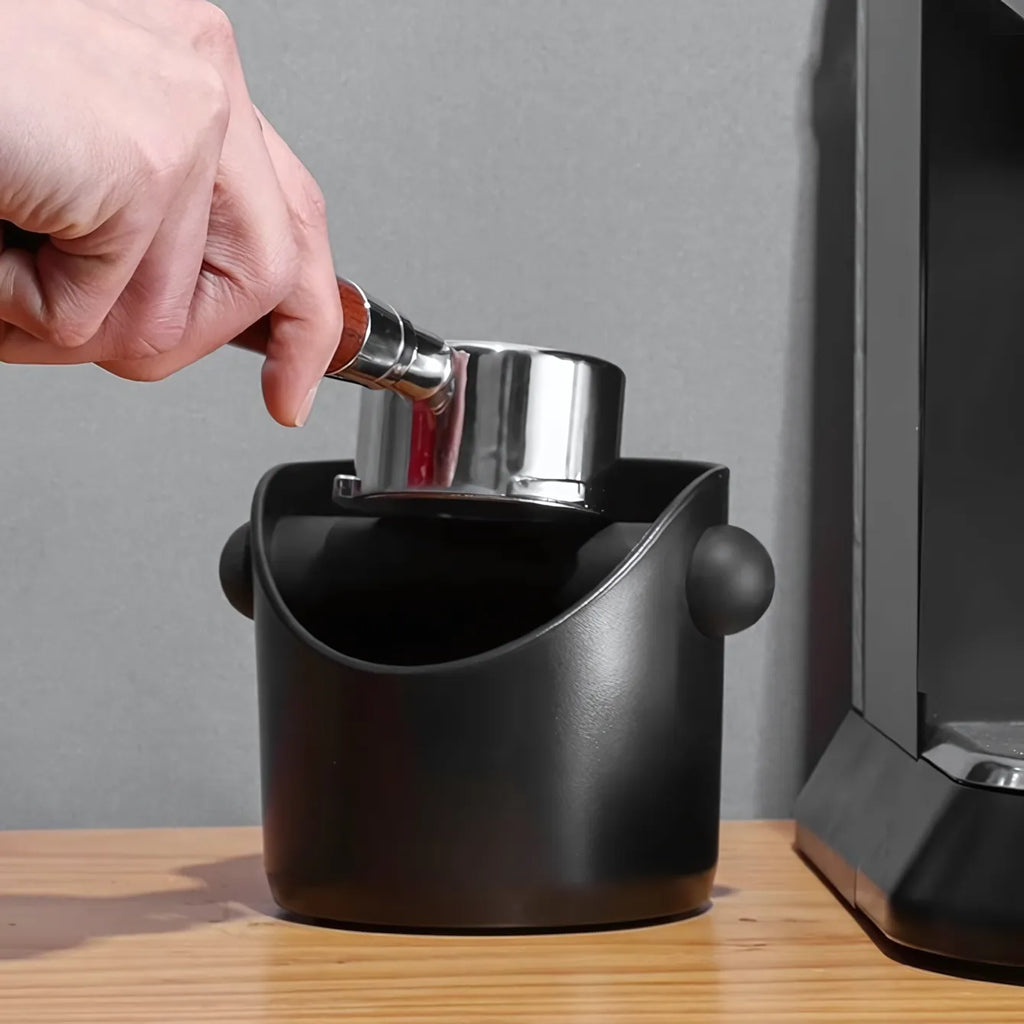 Knock Box Compact Compact Espresso Knock Box 0.45L – Anti-Slip ABS Coffee Grounds ...
