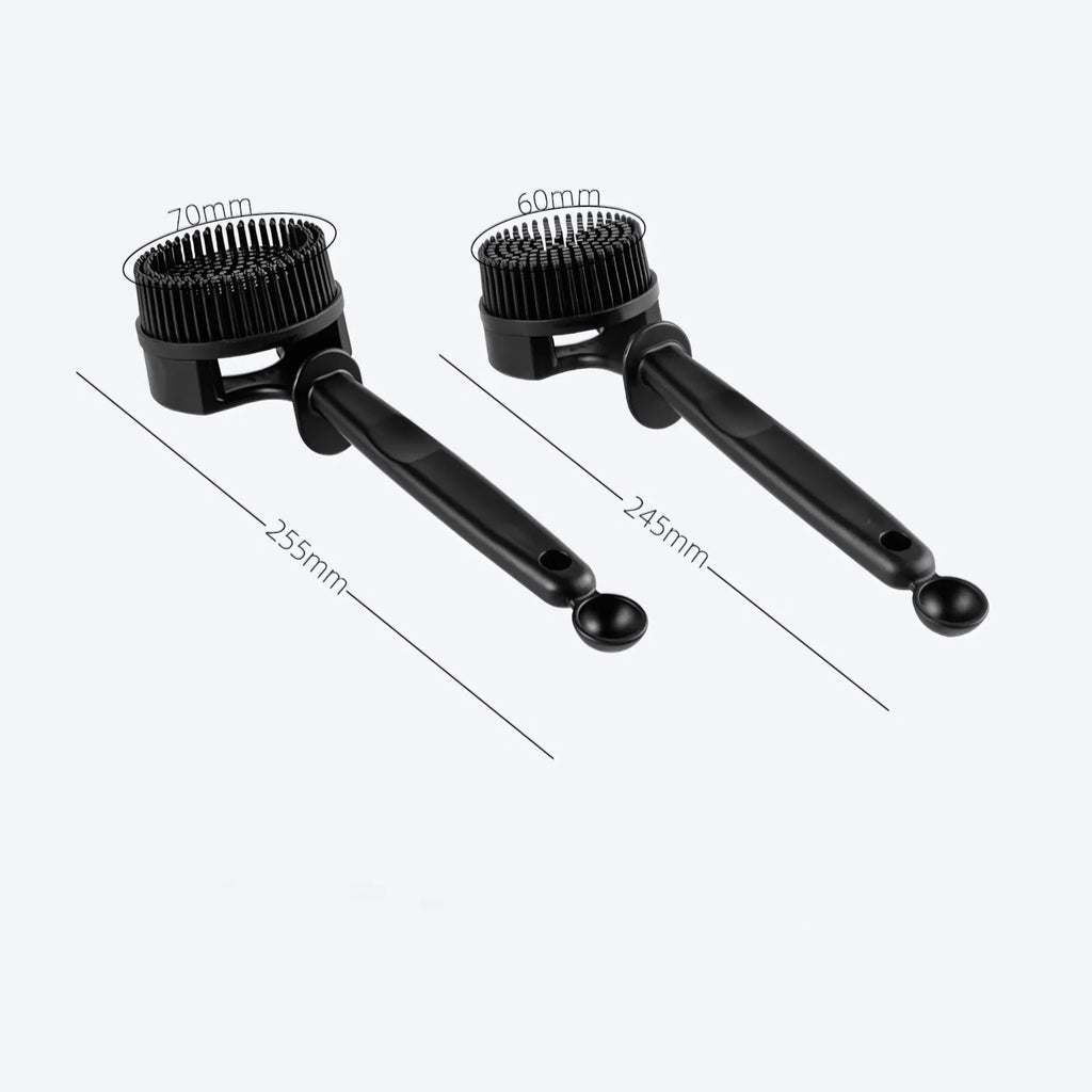 Espresso Group Head Cleaning Brush – Anti-Scald Design with Built-in Dosing Scoop
