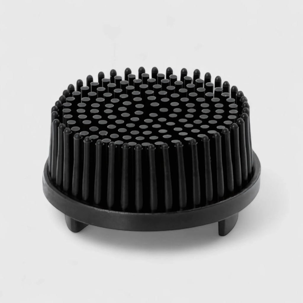 Espresso Group Head Cleaning Brush – Anti-Scald Design with Built-in Dosing Scoop