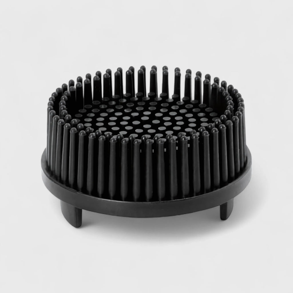 Espresso Group Head Cleaning Brush – Anti-Scald Design with Built-in Dosing Scoop