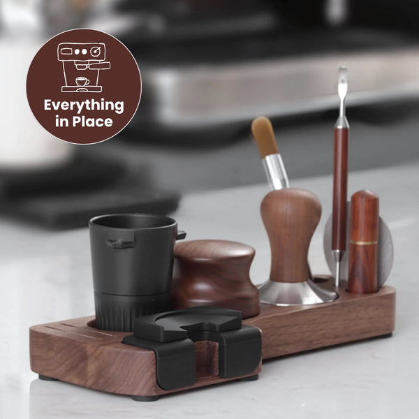 Walnut Espresso Tamping Station