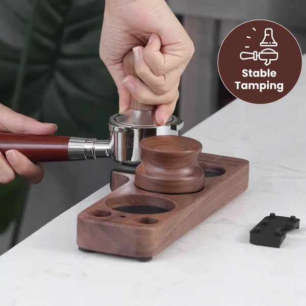 Walnut Espresso Tamping Station