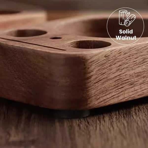 Walnut Espresso Tamping Station