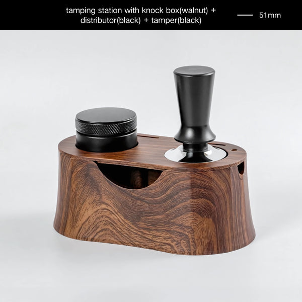 Tamping Station with Knock Box