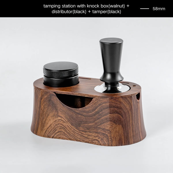 Tamping Station with Knock Box