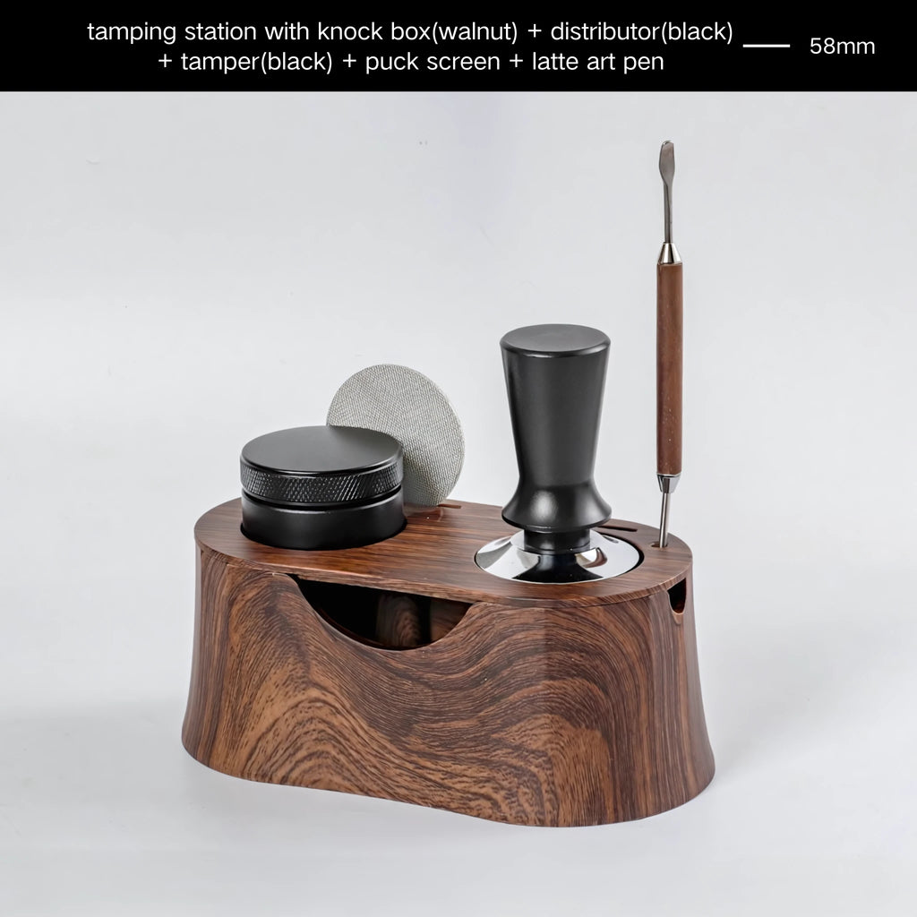 Tamping Station with Knock Box