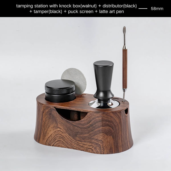 Tamping Station with Knock Box