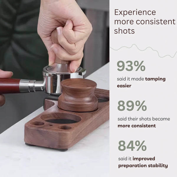 Walnut Espresso Tamping Station