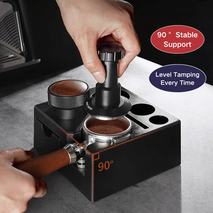 Multi-Function Espresso Tamping Station with Filter Drawer